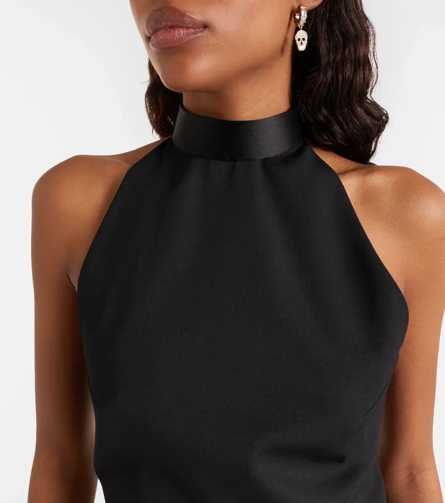 Alexander McQueen Wool grain de poudre top | Thumbnail 2