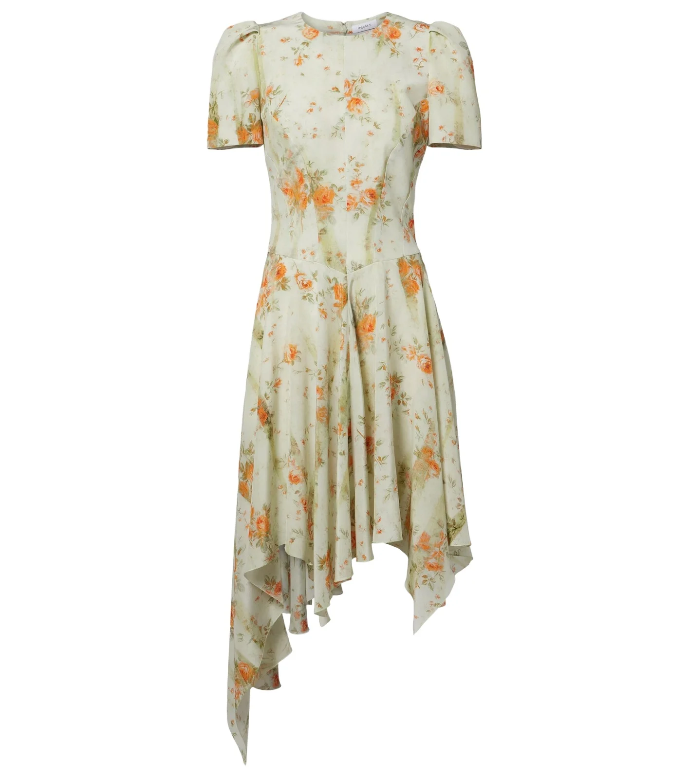 Floral silk crêpe de chine midi dress Floral silk crêpe de chine midi dress