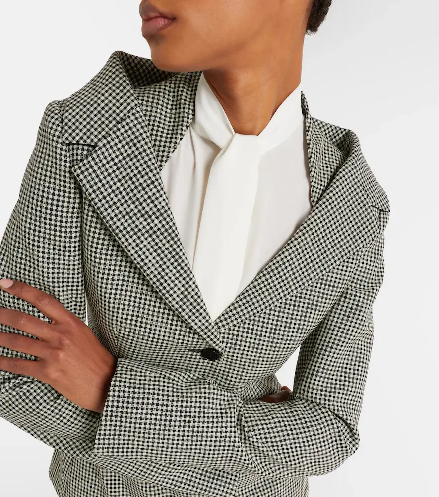 Alexander McQueen Gingham layered wool blazer | Thumbnail 2 Alexander McQueen Gingham layered wool blazer | Thumbnail 2