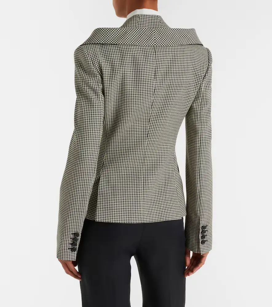 Alexander McQueen Gingham layered wool blazer | Thumbnail 6 Alexander McQueen Gingham layered wool blazer | Thumbnail 6