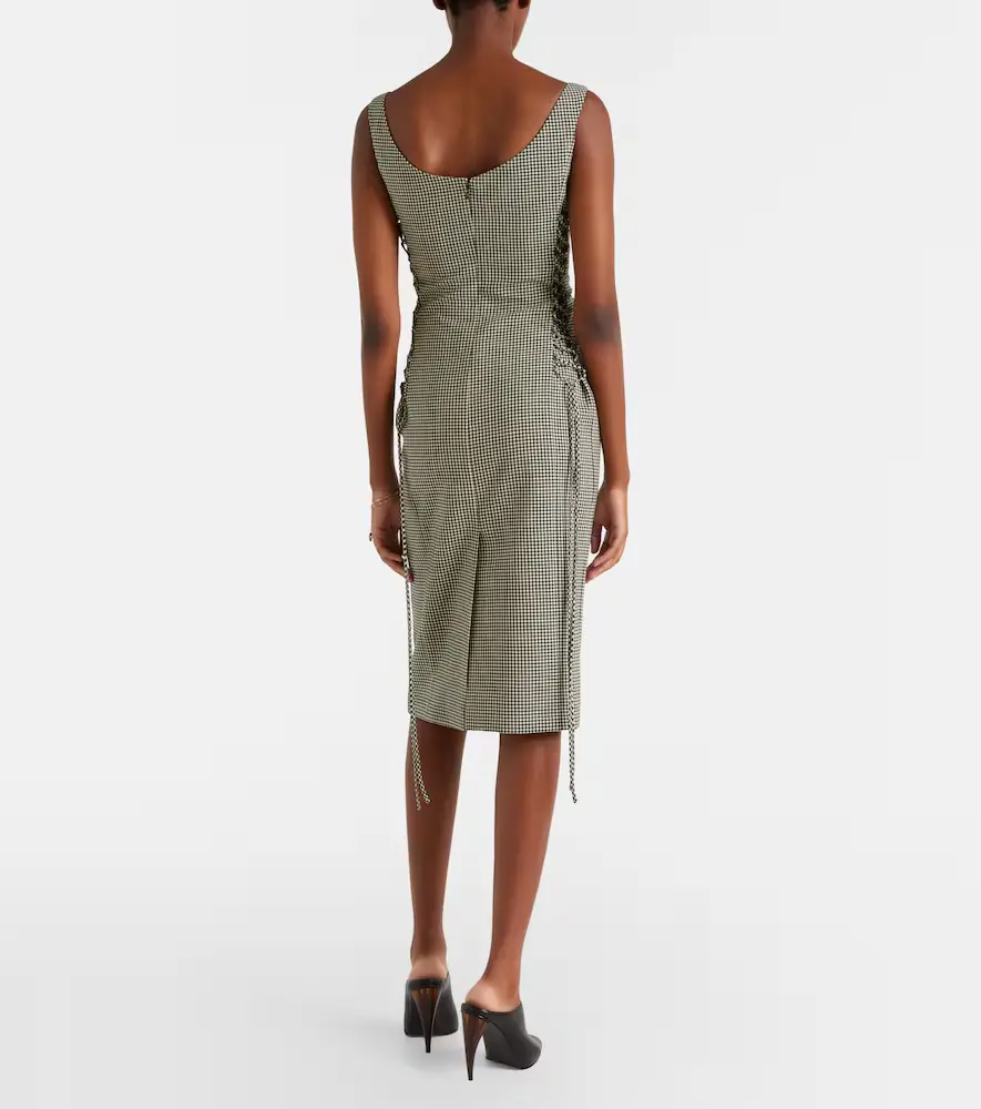 Alexander McQueen Gingham wool midi dress | Thumbnail 2