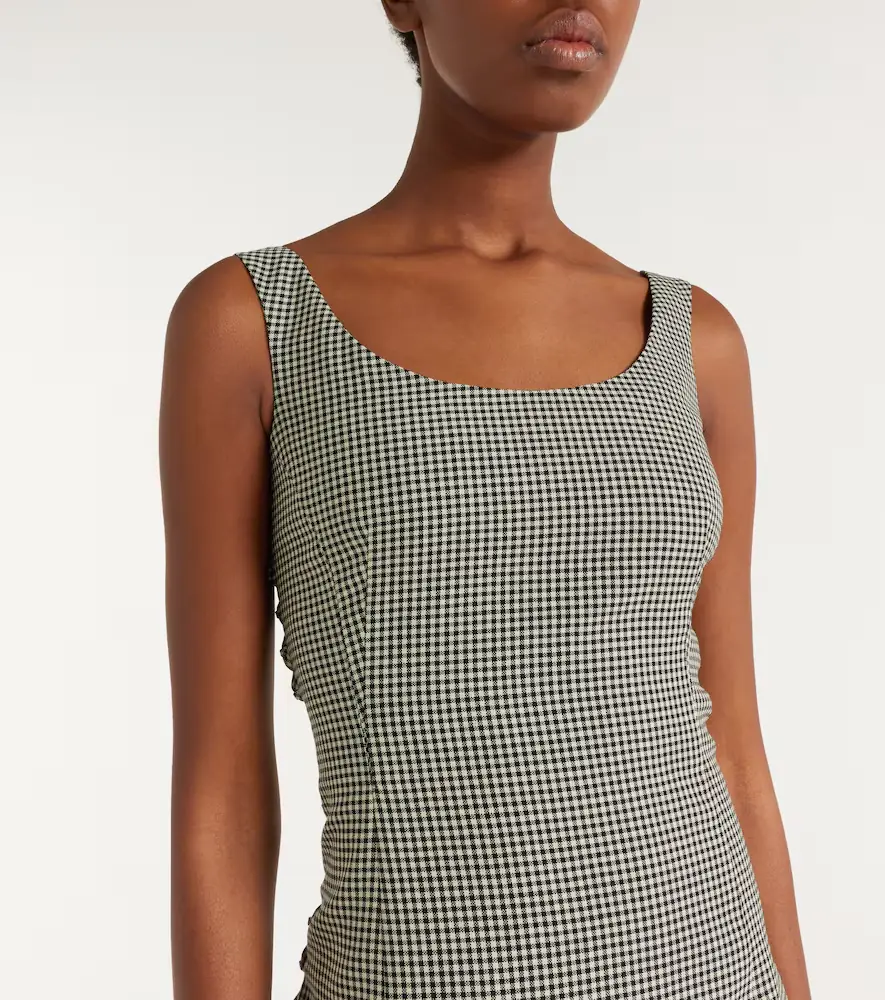 Alexander McQueen Gingham wool midi dress | Thumbnail 5