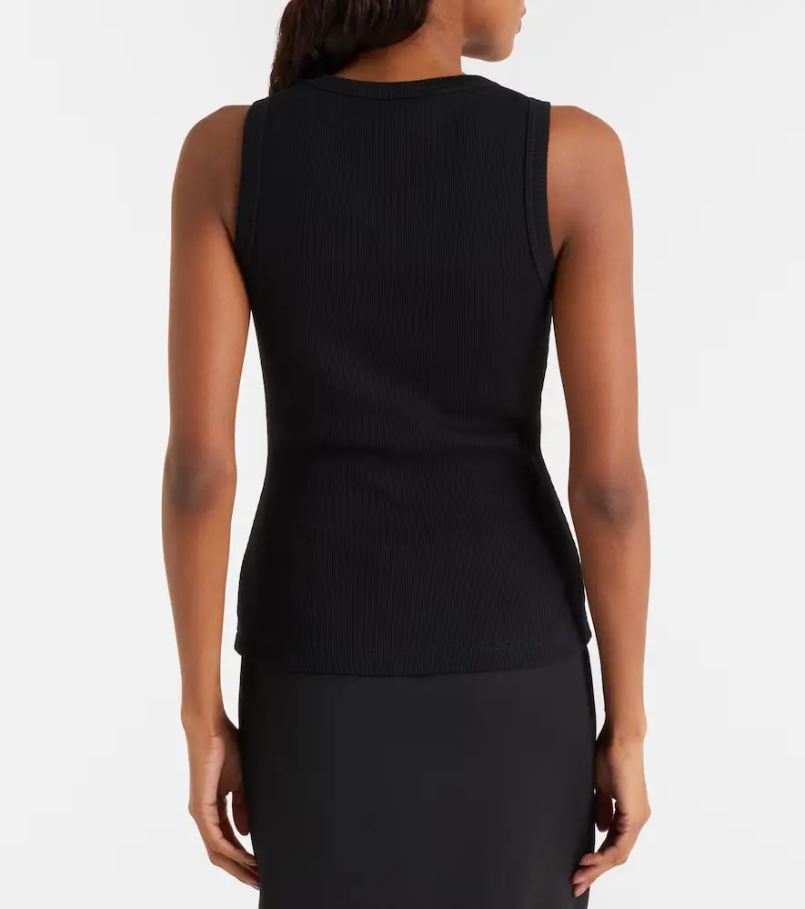 Alexander McQueen Logo ribbed-knit cotton tank top | Thumbnail 2