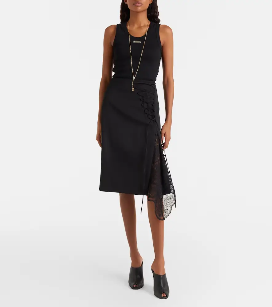 Alexander McQueen Logo ribbed-knit cotton tank top | Thumbnail 3