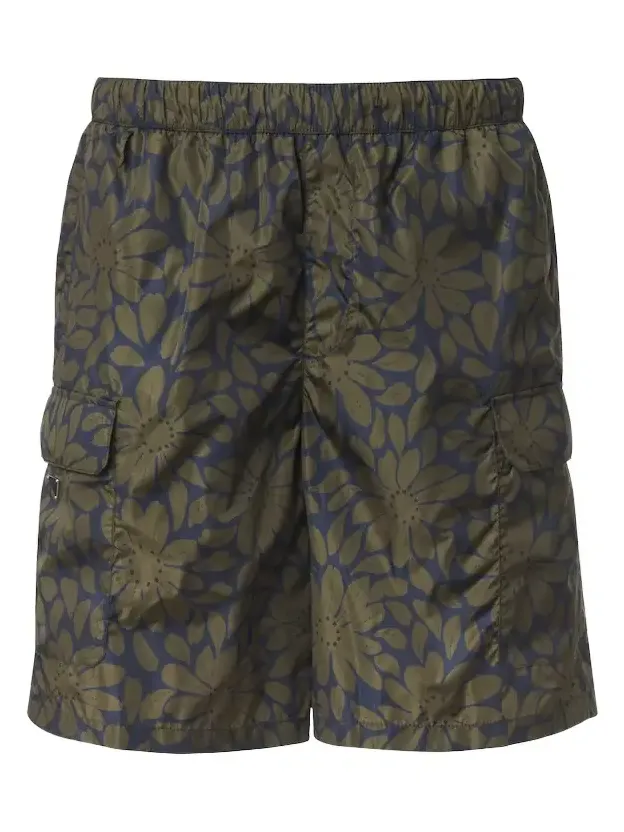 Prada Re-Nylon floral swim trunks