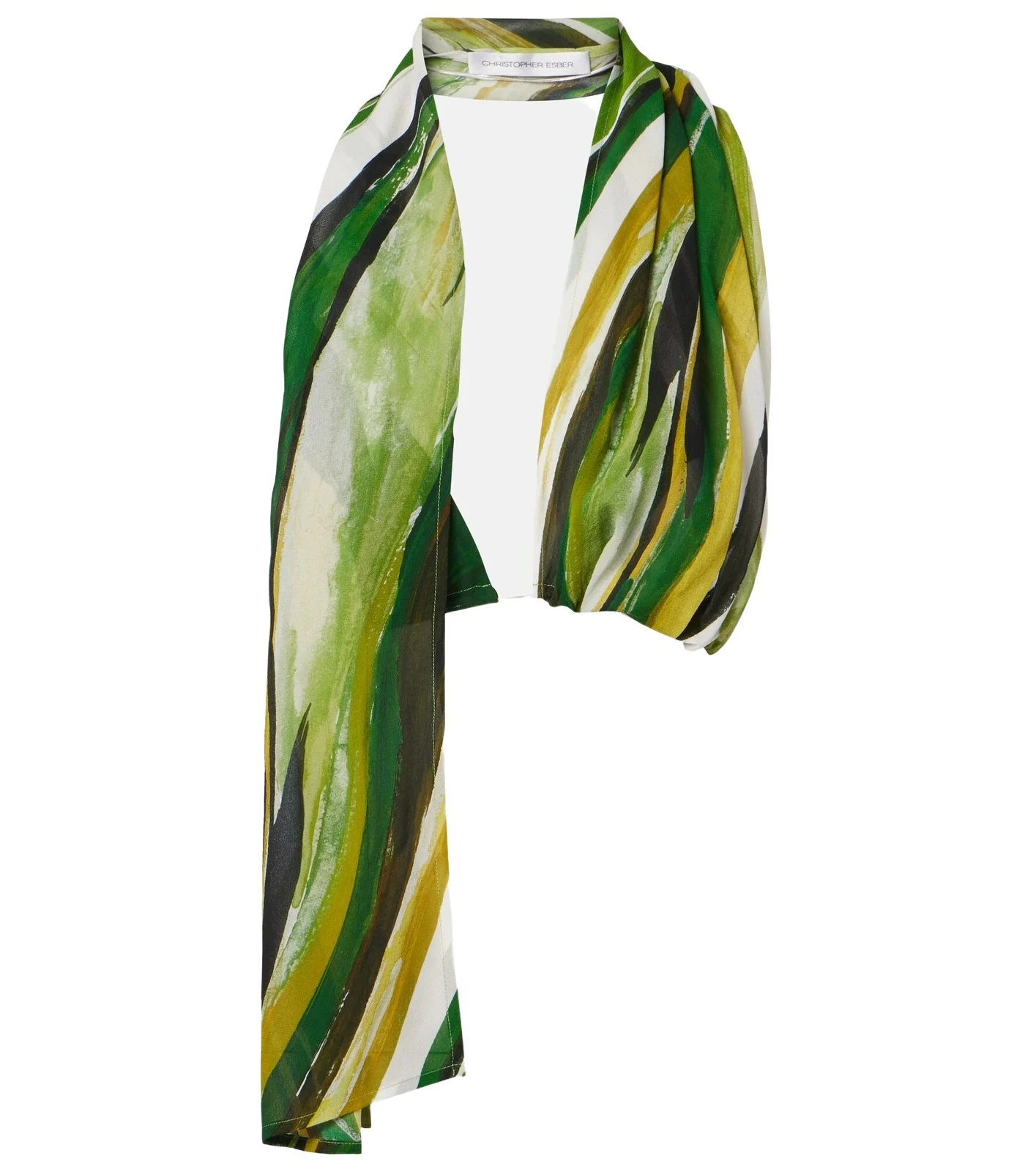 Printed silk scarf bra top Printed silk scarf bra top