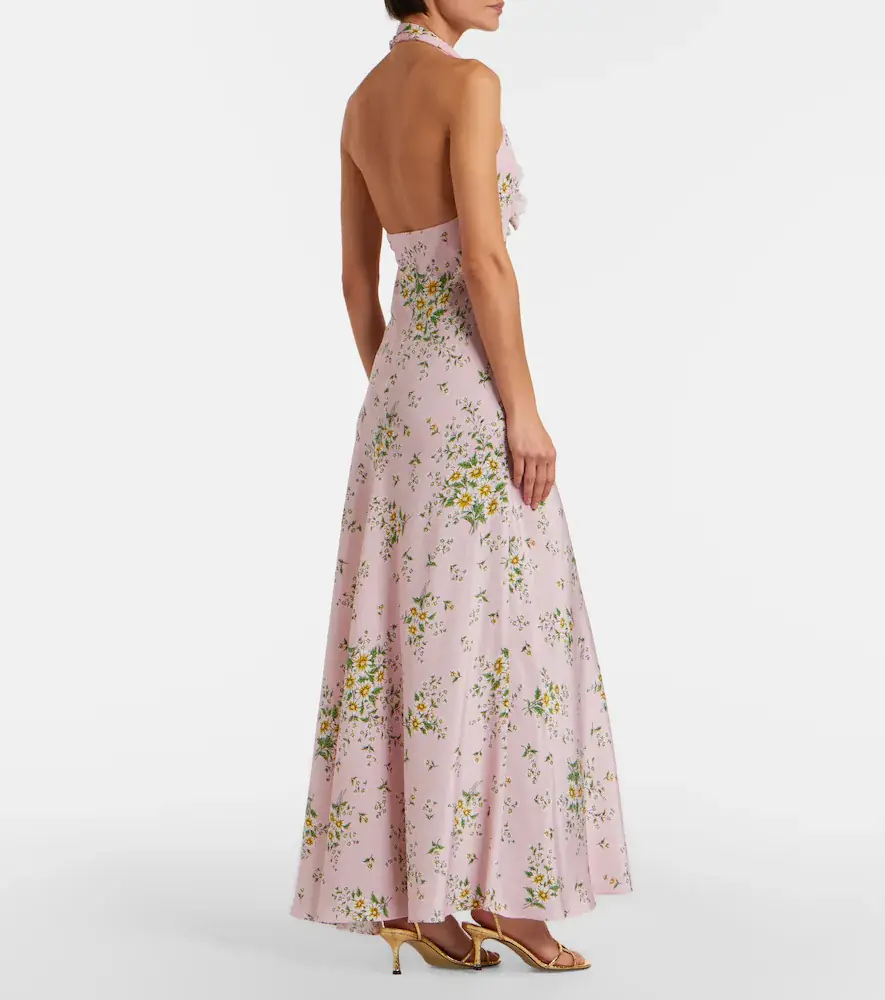 Rodarte Floral-appliqué floral silk crêpe gown | Thumbnail 4 Rodarte Floral-appliqué floral silk crêpe gown | Thumbnail 4