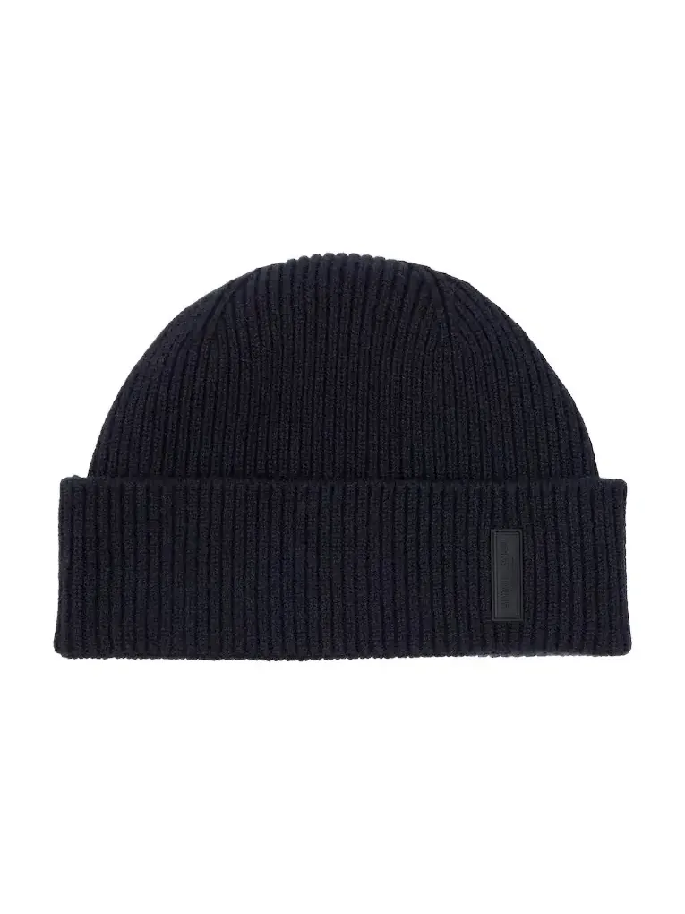 Ribbed-knit cashmere beanie Ribbed-knit cashmere beanie