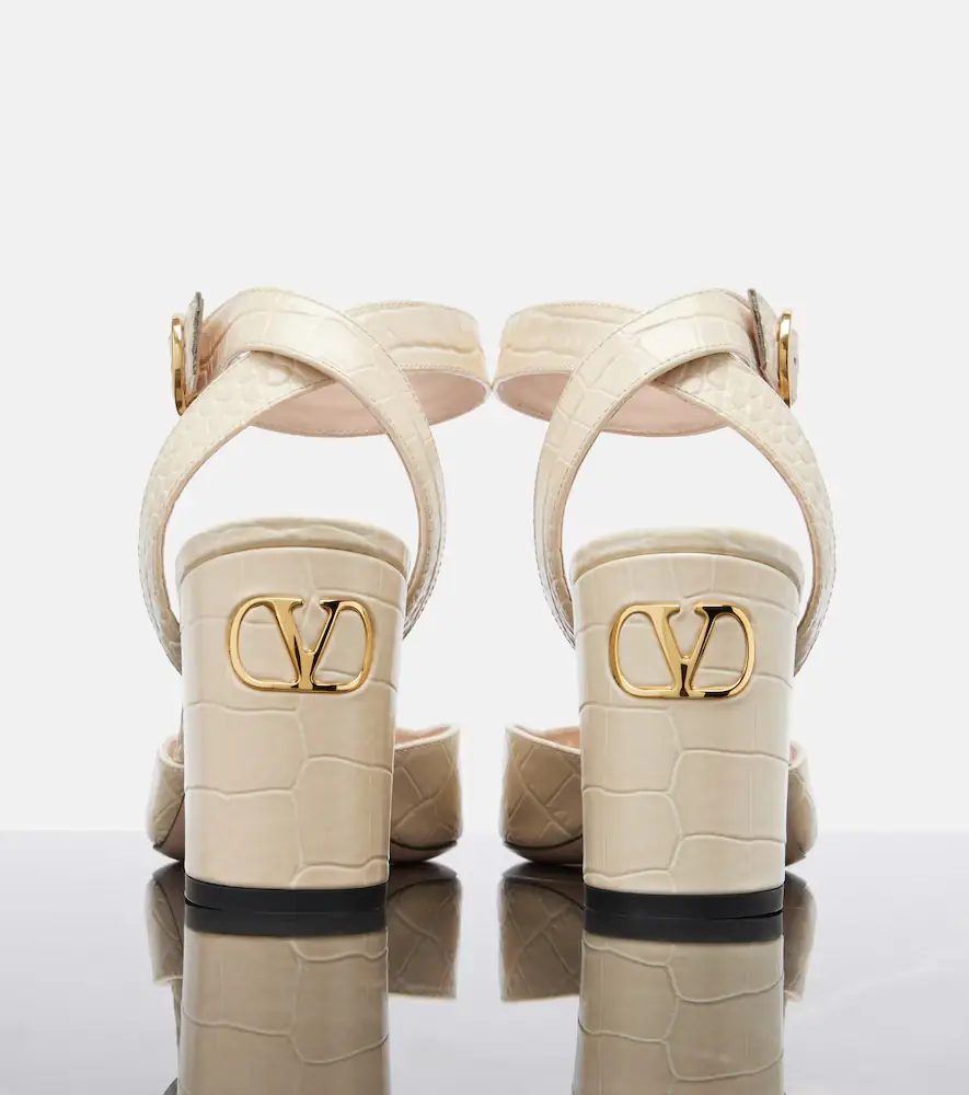 Valentino Garavani Fawcette croc-effect leather sandals | Thumbnail 2