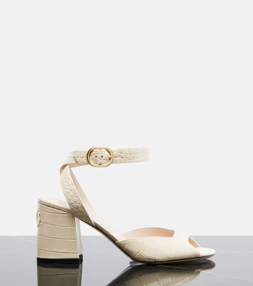 Valentino Garavani Fawcette croc-effect leather sandals | Thumbnail 3