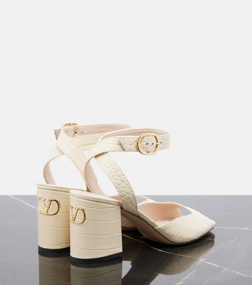 Valentino Garavani Fawcette croc-effect leather sandals | Thumbnail 4