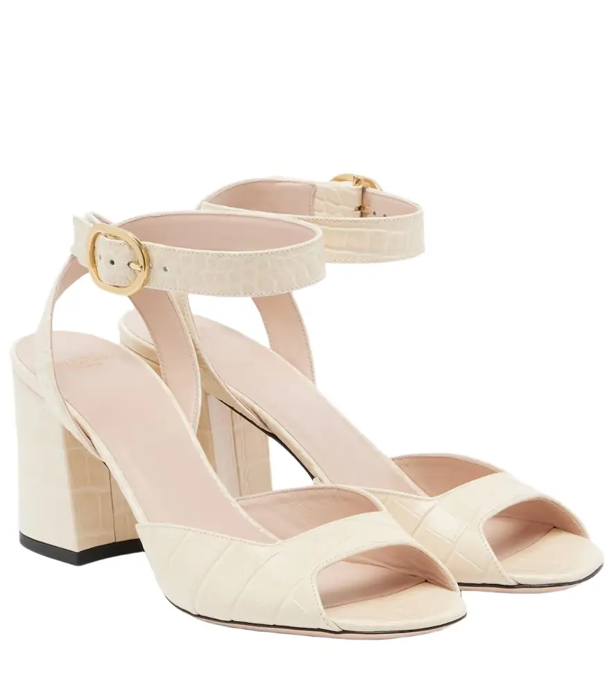 Valentino Garavani Fawcette croc-effect leather sandals | Image 1 Valentino Garavani Fawcette croc-effect leather sandals | Image 1