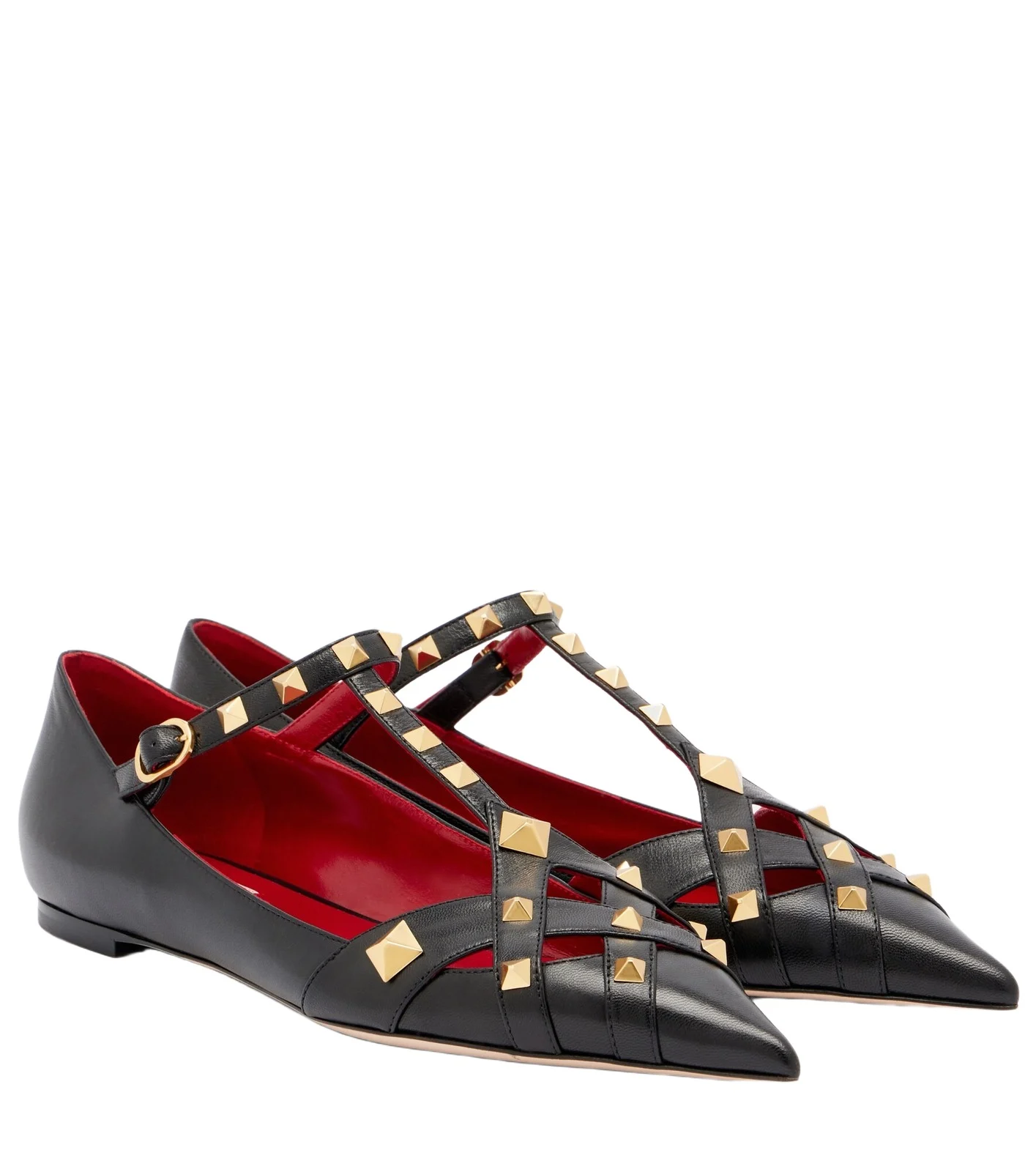 Studdy leather Mary Jane flats