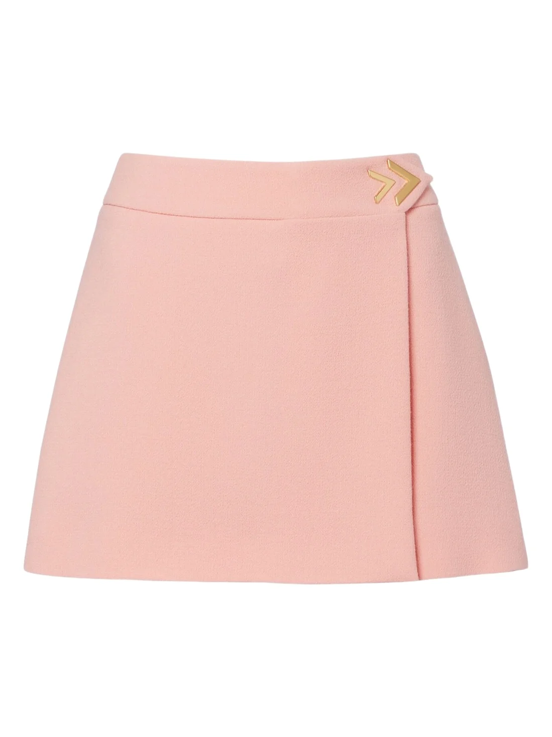 VGold virgin wool crêpe miniskirt
