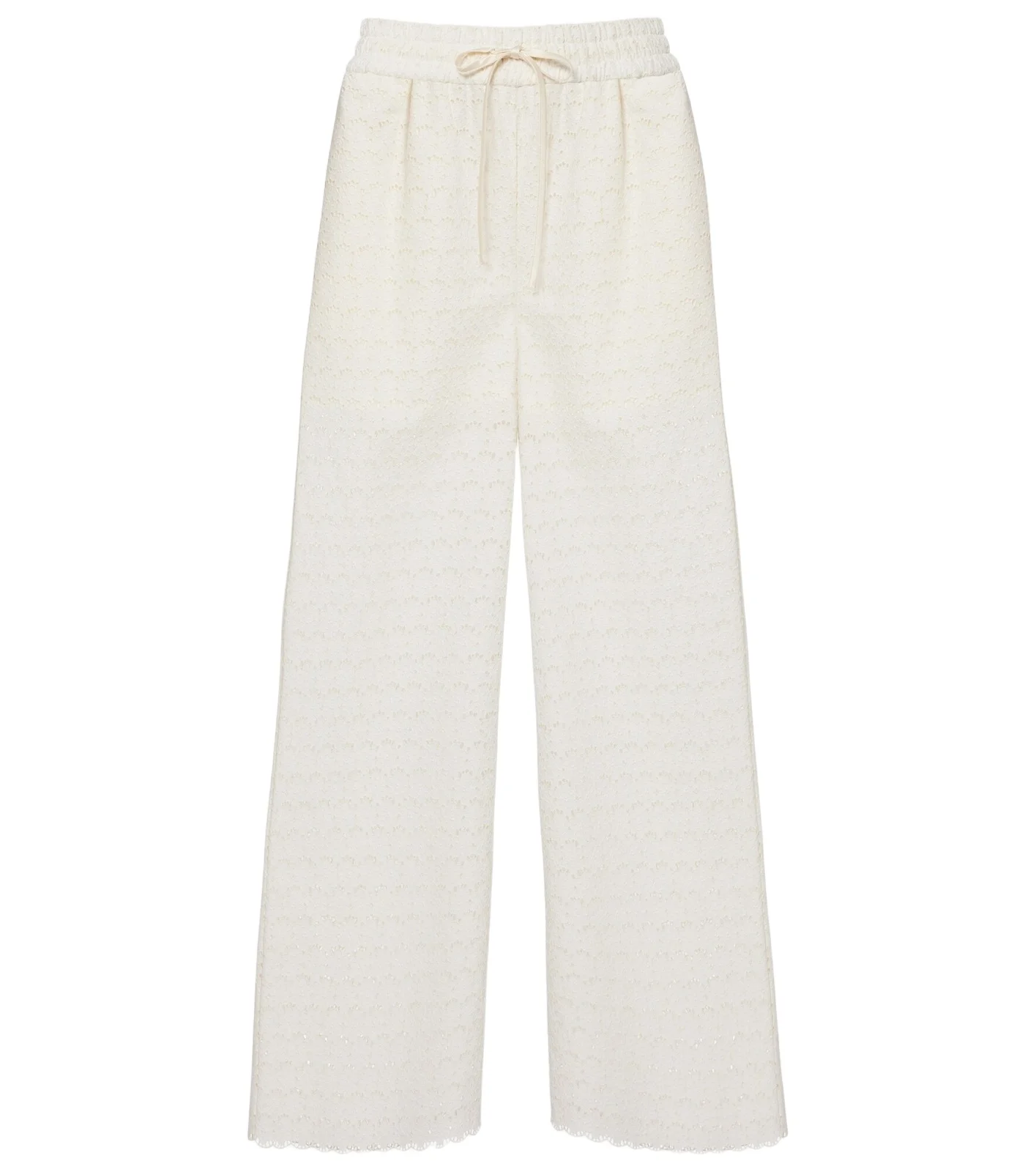 Broderie anglaise cotton wide-leg pants Broderie anglaise cotton wide-leg pants