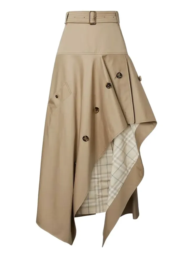 Heather asymmetric cotton midi skirt Heather asymmetric cotton midi skirt