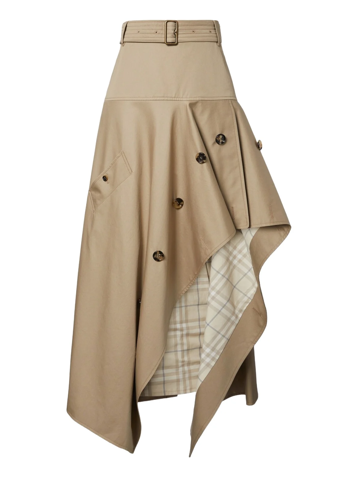 Heather asymmetric cotton midi skirt Heather asymmetric cotton midi skirt