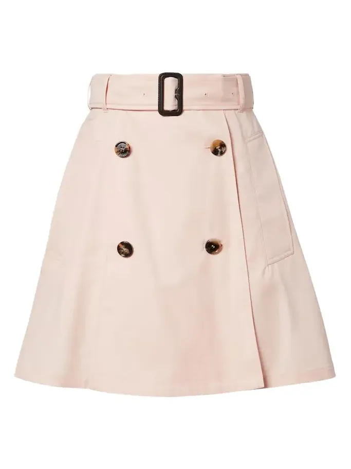Josselyn belted cotton miniskirt