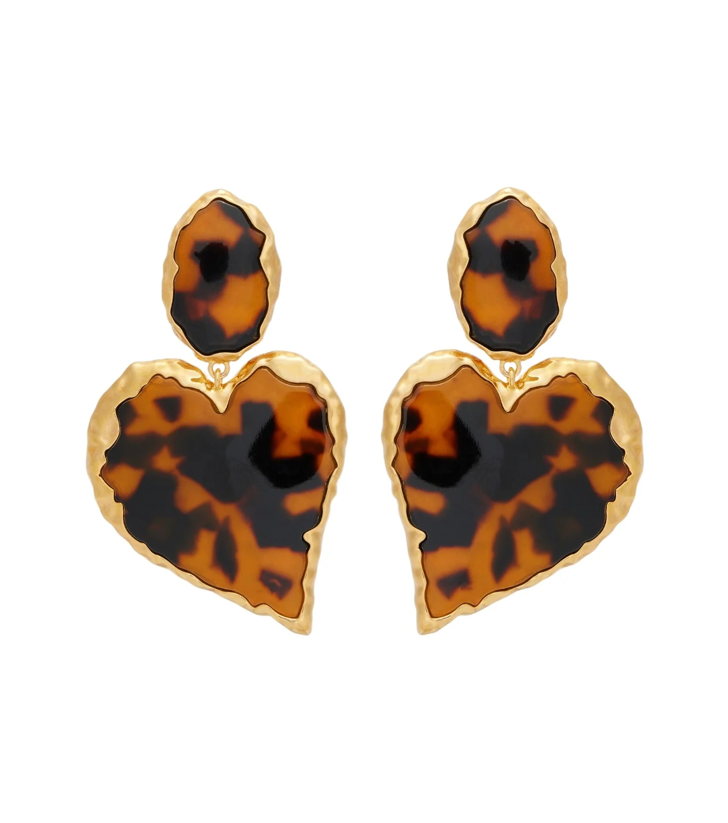 Heart embellished clip-on earrings Heart embellished clip-on earrings
