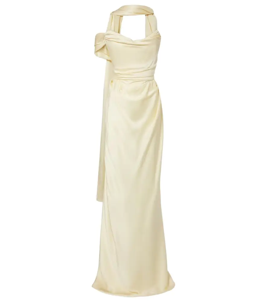 Vivienne Westwood Nova Vixen scarf-detail satin bustier gown | Image 1 Vivienne Westwood Nova Vixen scarf-detail satin bustier gown | Image 1