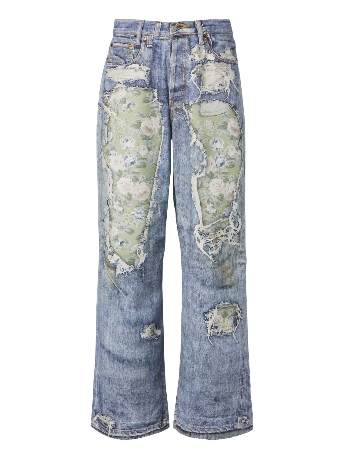 1981 trompe l'ail wide-leg jeans