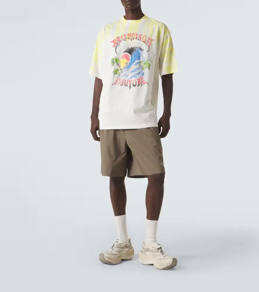 Balenciaga Printed tie-dye cotton jersey T-shirt | Thumbnail 6 Balenciaga Printed tie-dye cotton jersey T-shirt | Thumbnail 6
