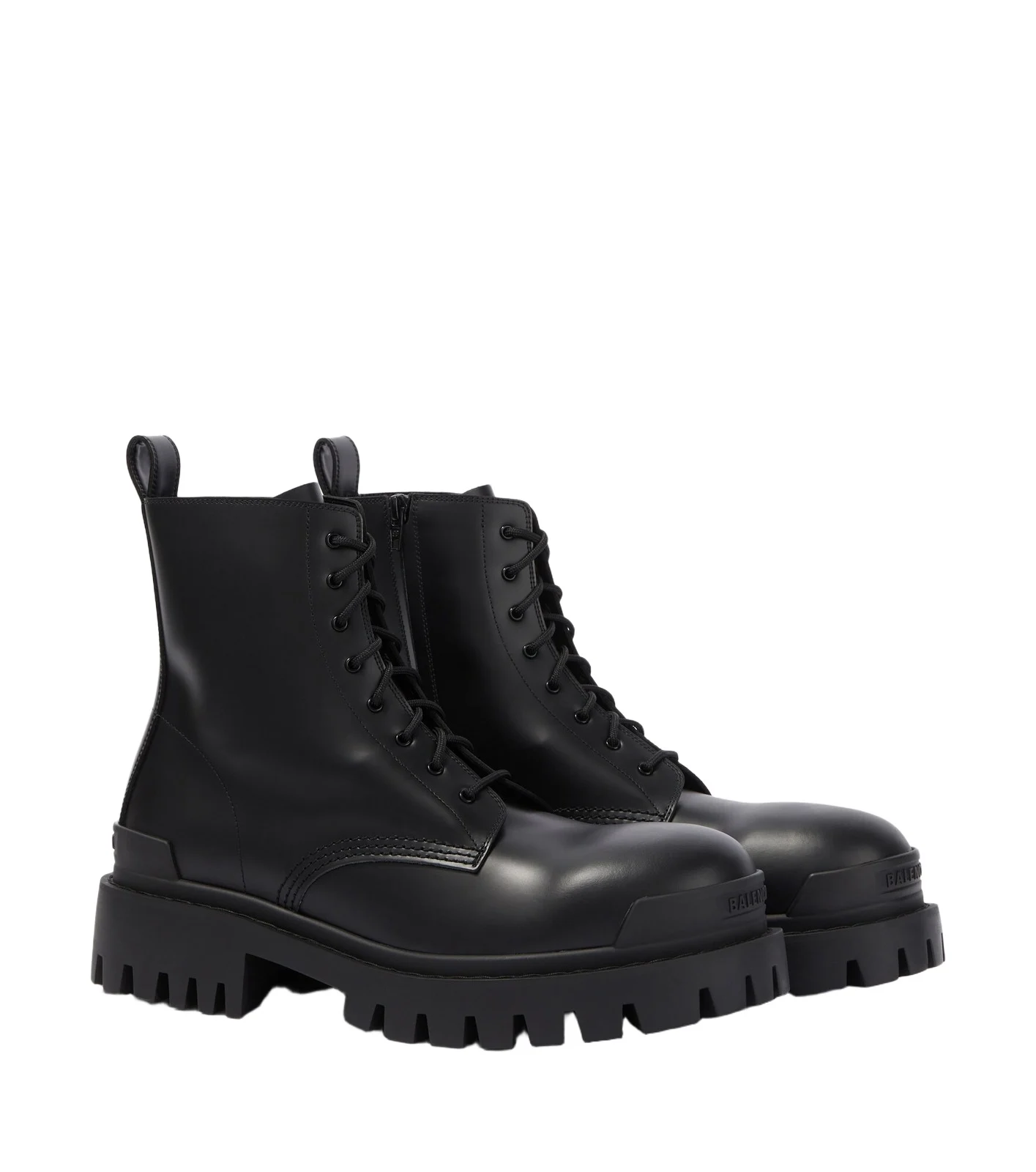 Balenciaga Combat Strike leather combat boots