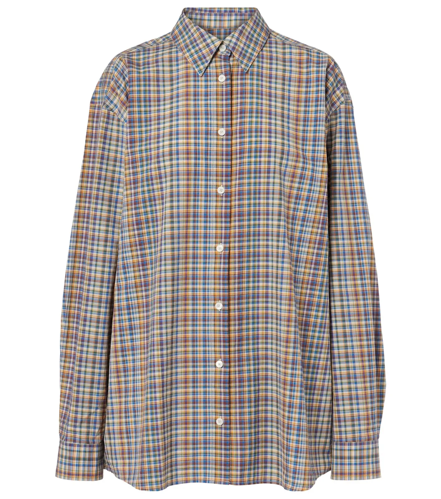 TOTEME Plaid cotton poplin shirt