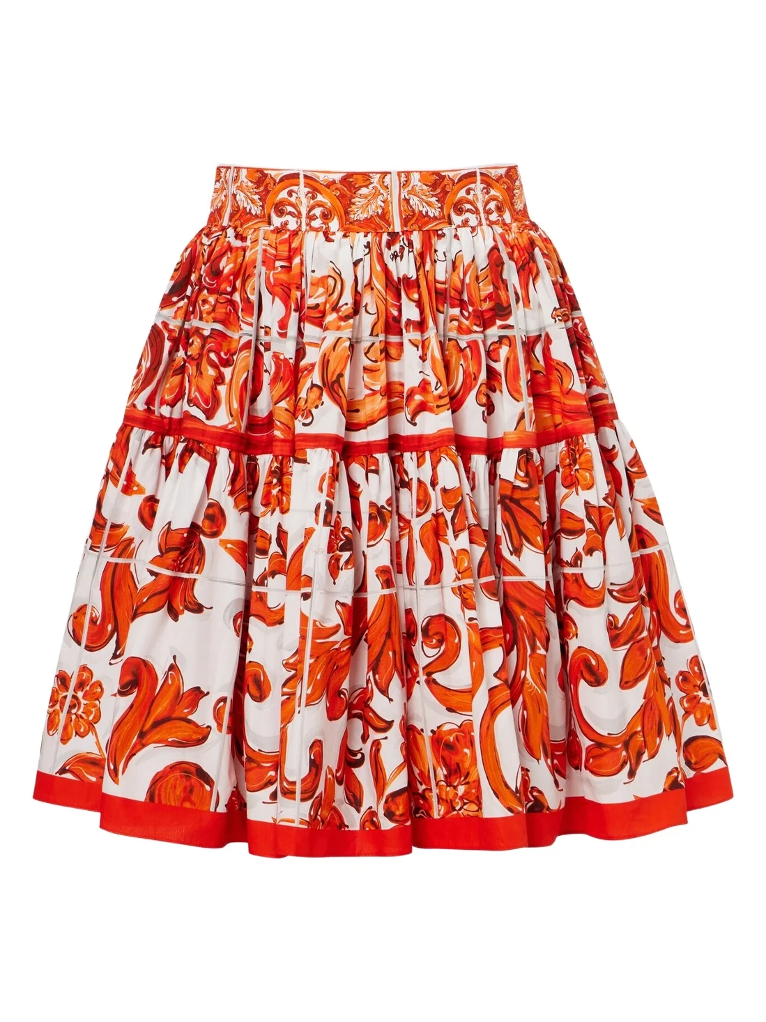 Majolica cotton poplin miniskirt Majolica cotton poplin miniskirt