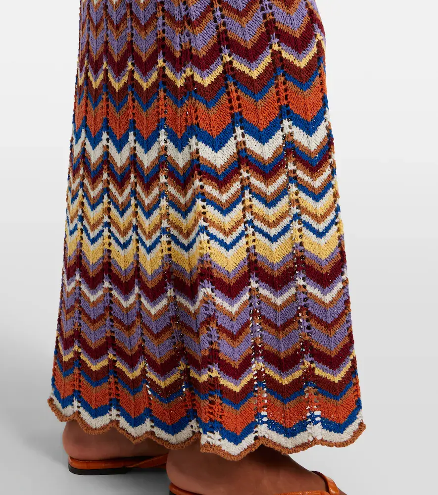 Faithfull Elisa chevron crochet cotton-blend maxi dress | Thumbnail 2