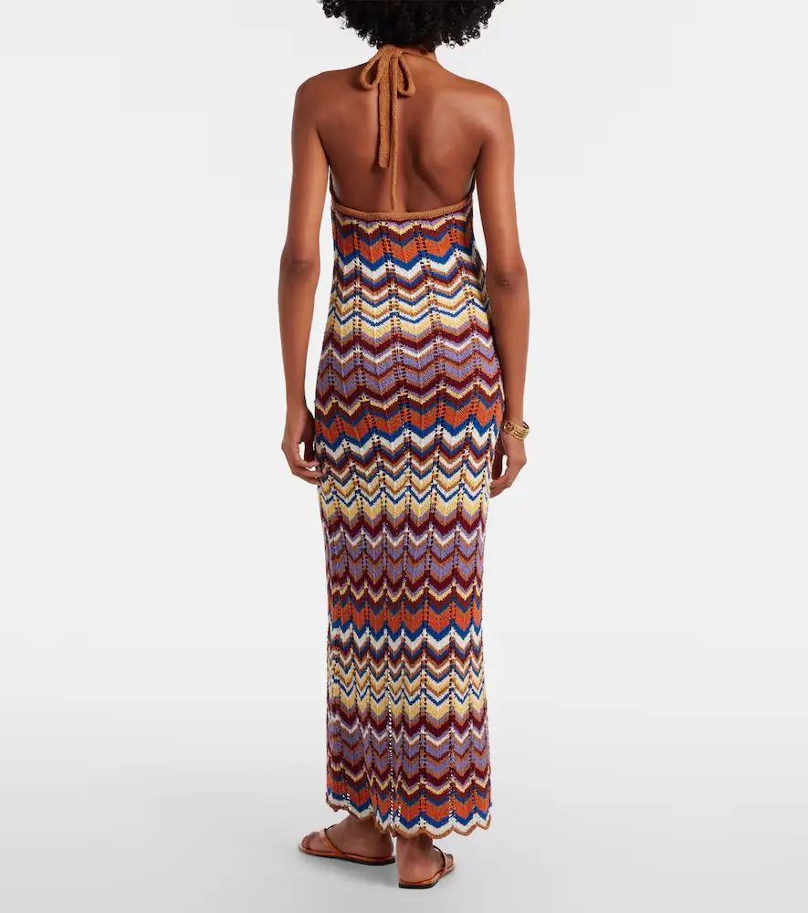 Faithfull Elisa chevron crochet cotton-blend maxi dress | Thumbnail 3