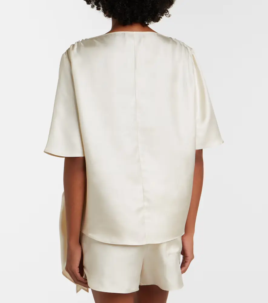 Loulou de Saison Mano silk satin top | Thumbnail 3