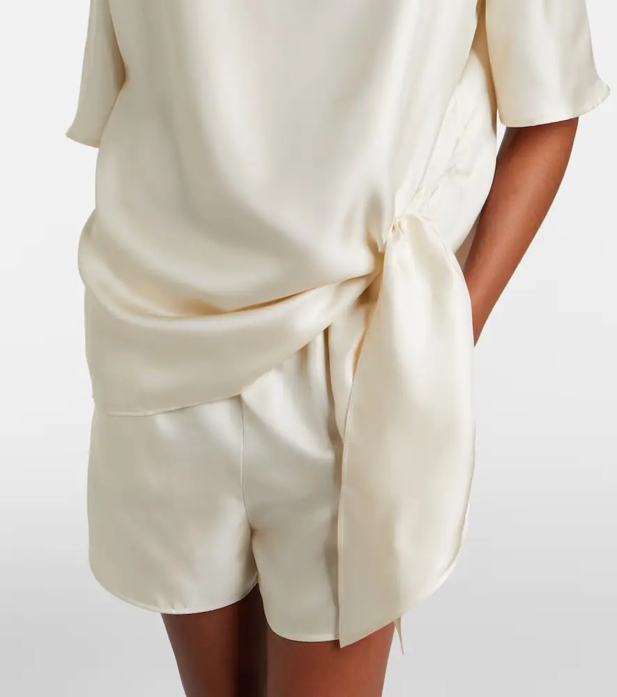 Loulou de Saison Mano silk satin top | Thumbnail 4