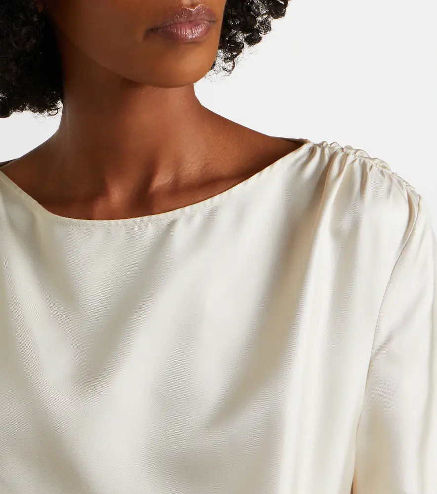 Loulou de Saison Mano silk satin top | Thumbnail 6