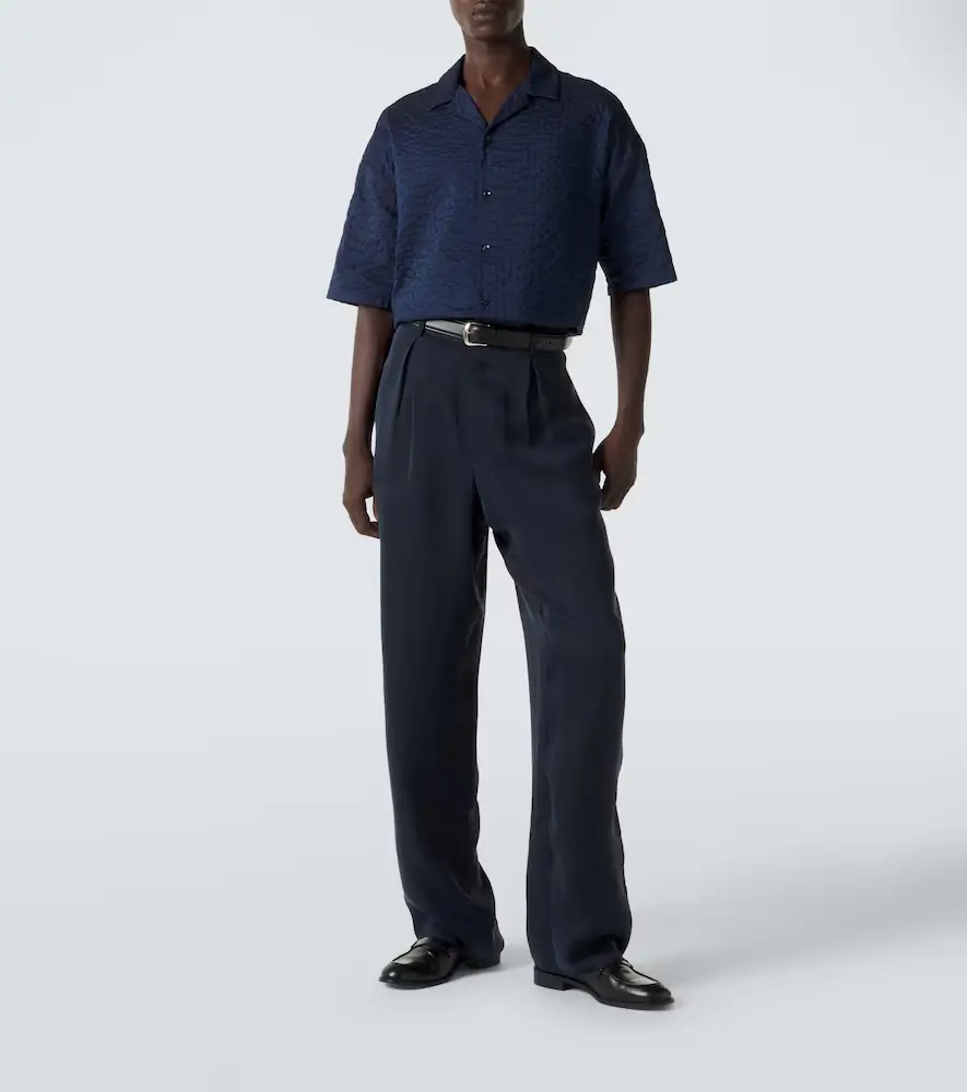 Giorgio Armani Pleated satin wide-leg pants | Thumbnail 2 Giorgio Armani Pleated satin wide-leg pants | Thumbnail 2