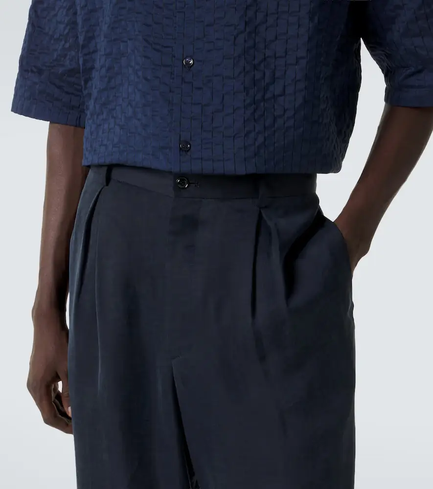 Giorgio Armani Pleated satin wide-leg pants | Thumbnail 3 Giorgio Armani Pleated satin wide-leg pants | Thumbnail 3