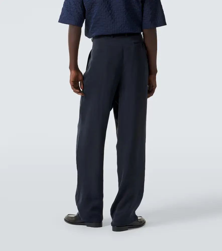 Giorgio Armani Pleated satin wide-leg pants | Thumbnail 4 Giorgio Armani Pleated satin wide-leg pants | Thumbnail 4