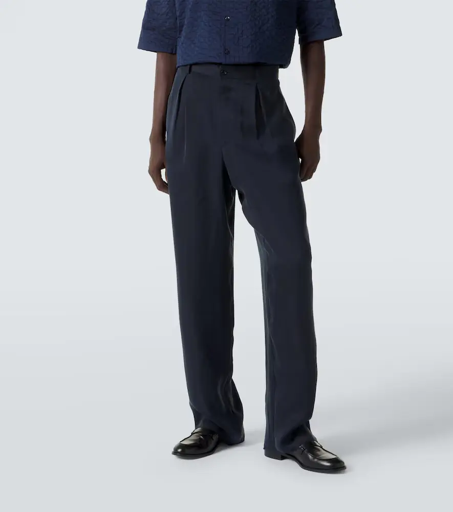 Giorgio Armani Pleated satin wide-leg pants | Thumbnail 5 Giorgio Armani Pleated satin wide-leg pants | Thumbnail 5