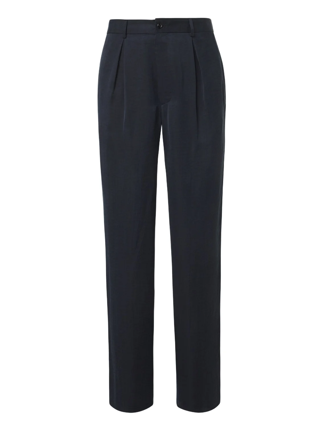 Pleated satin wide-leg pants