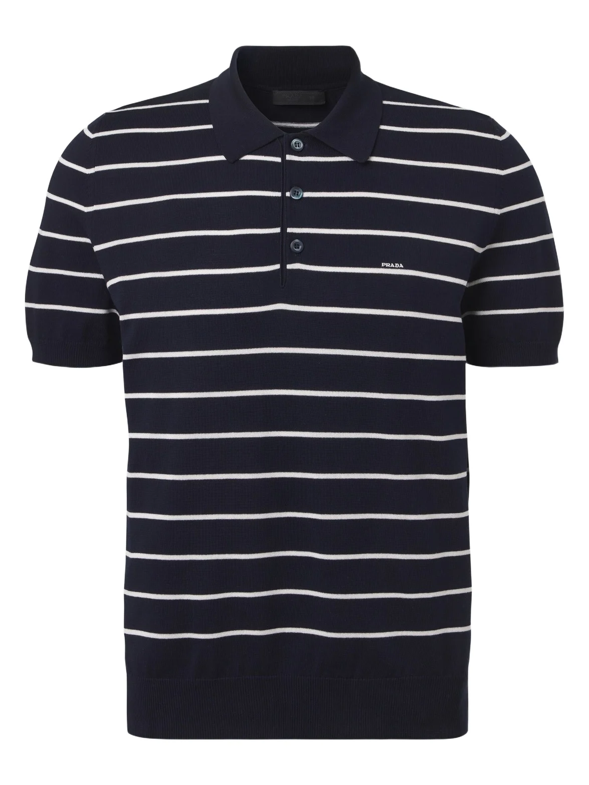 Striped cotton polo shirt