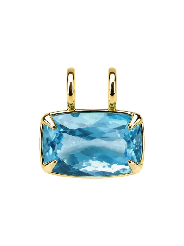 21.35ct Sky Blue Topaz 18K Gold Cushion Pendant 21.35ct Sky Blue Topaz 18K Gold Cushion Pendant
