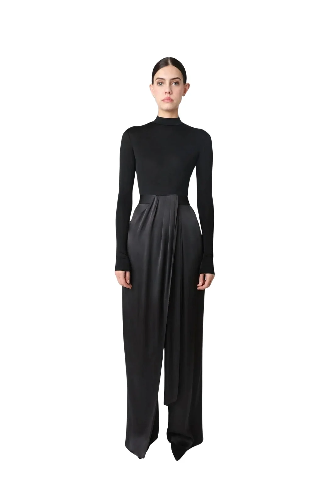 Satin Draped Relaxed Pant Satin Draped Relaxed Pant
