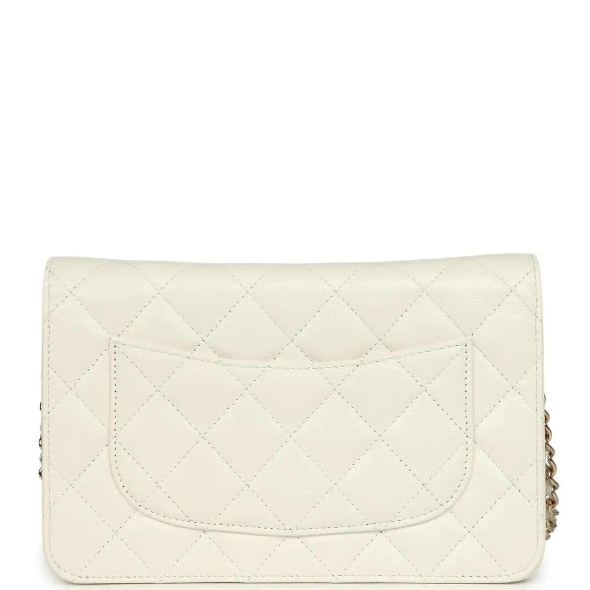 Chanel Chanel Wallet On Chain WOC White Shiny Caviar Light Gold Hardware | Thumbnail 4 Chanel Chanel Wallet On Chain WOC White Shiny Caviar Light Gold Hardware | Thumbnail 4