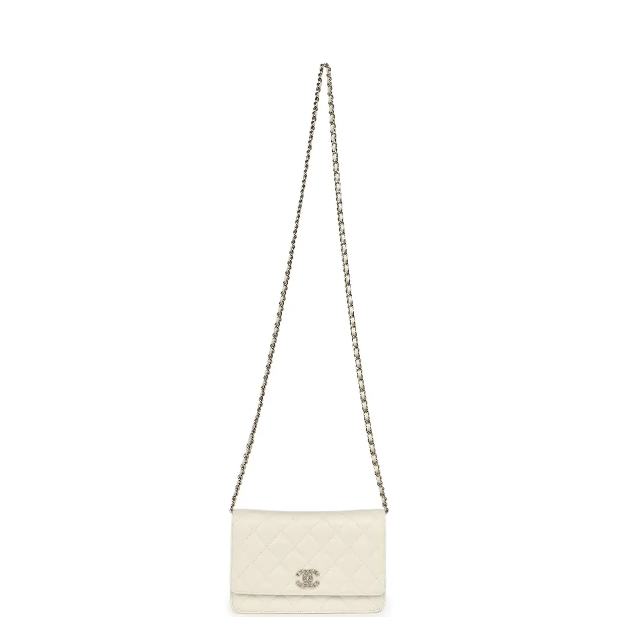 Chanel Chanel Wallet On Chain WOC White Shiny Caviar Light Gold Hardware | Thumbnail 7 Chanel Chanel Wallet On Chain WOC White Shiny Caviar Light Gold Hardware | Thumbnail 7