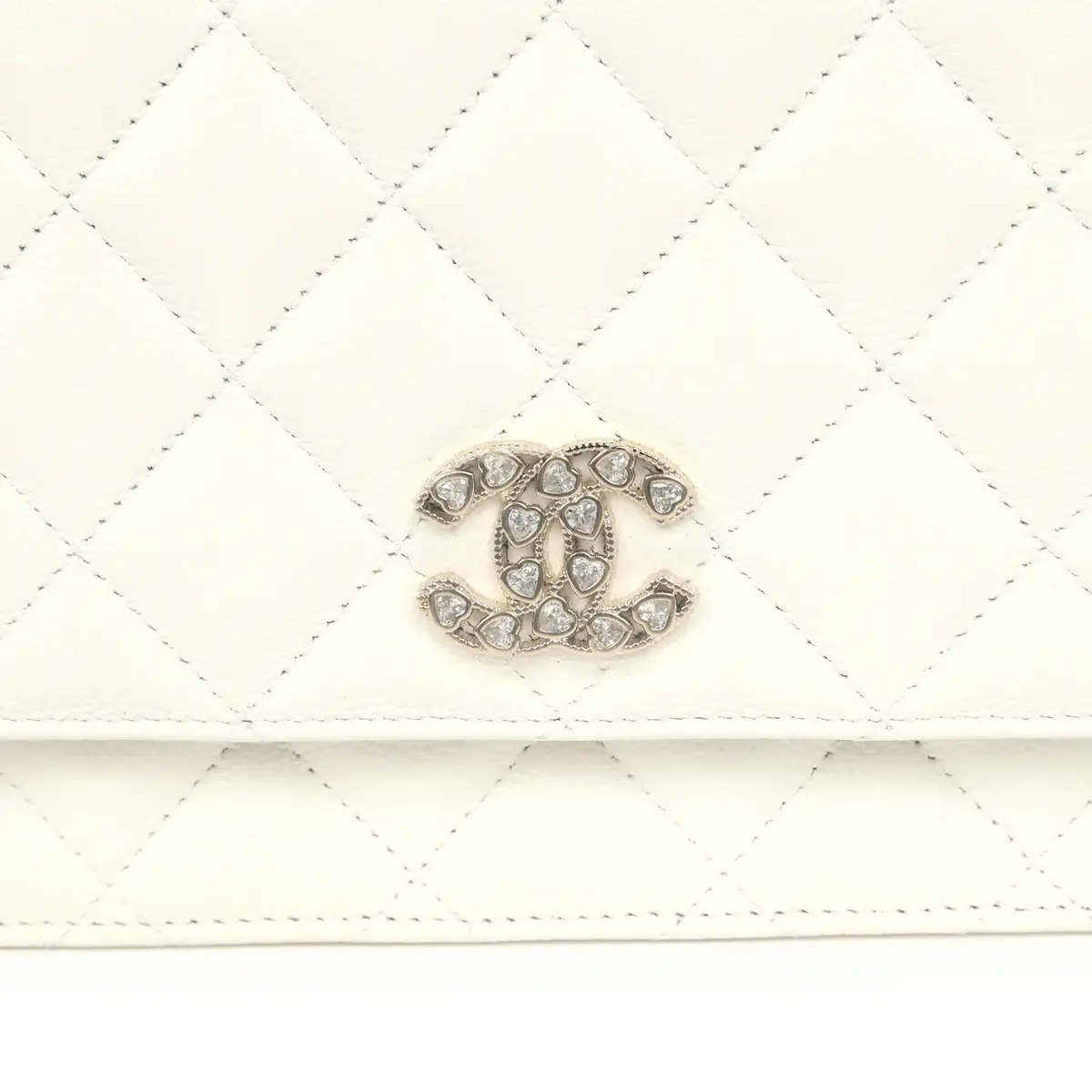 Chanel Chanel Wallet On Chain WOC White Shiny Caviar Light Gold Hardware | Thumbnail 8 Chanel Chanel Wallet On Chain WOC White Shiny Caviar Light Gold Hardware | Thumbnail 8