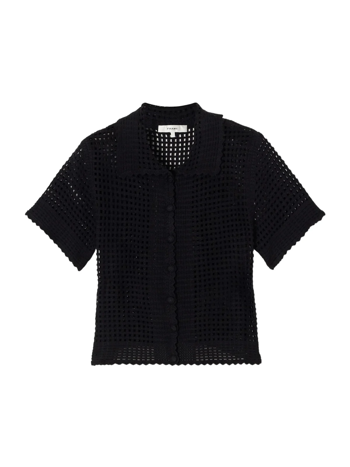 Crochet-knit Cotton-blend Top Crochet-knit Cotton-blend Top