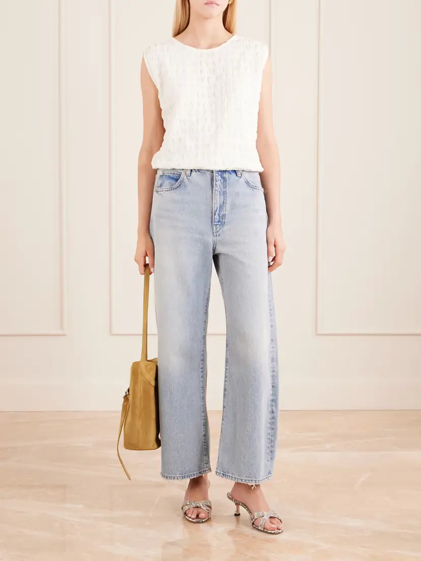 Frame The Bow Crop High-rise Barrel-leg Jeans | Thumbnail 2