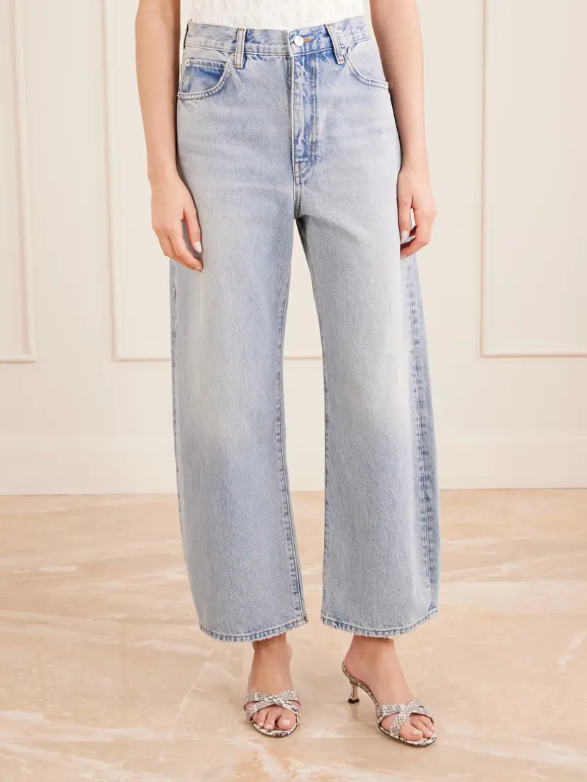 Frame The Bow Crop High-rise Barrel-leg Jeans | Thumbnail 3