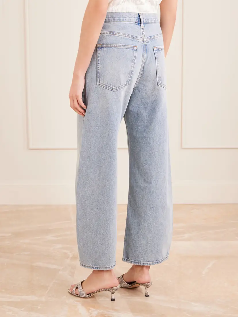 Frame The Bow Crop High-rise Barrel-leg Jeans | Thumbnail 4