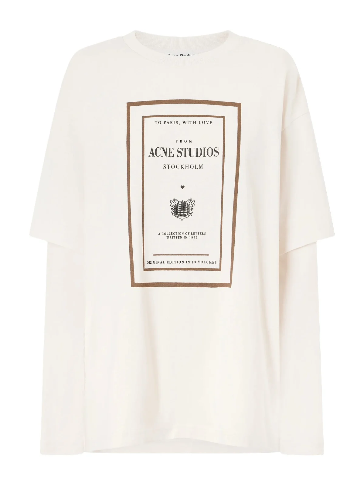 Acne Studios Edra Double Book Cover Printed Cotton-jersey T-shirt